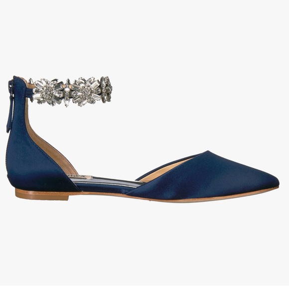 Badgley Mischka Morgen Mary Jane with Crystal Ankle Strap Flats - Picture 3 of 16